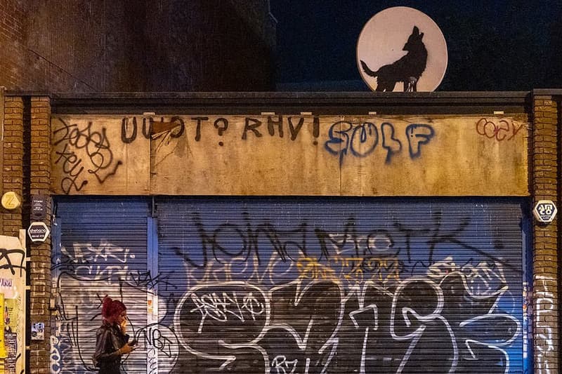 banksy wolf artwork london zoo series
