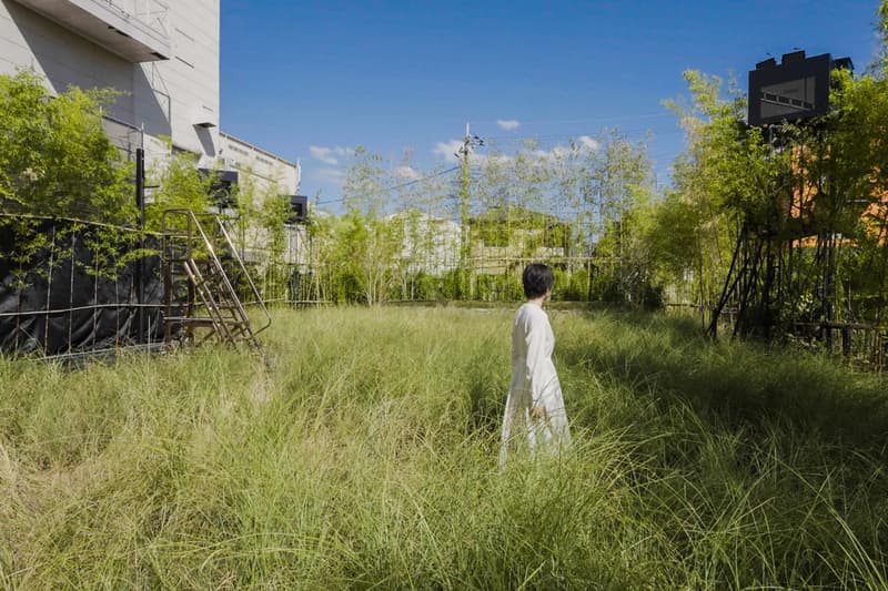 teamLab 'Field of Wind, Rain and Sun’ Exhibition Higashiosaka Info “Enso of the Sun" 'A Cafe in the Field of the Can Can Factory'